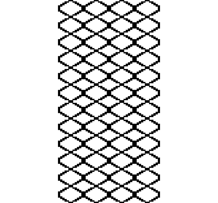 Geometric black and white design modern blind - TenStickers