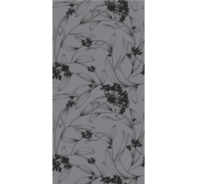 Monochrome Floral Design blind flowers and plants - TenStickers