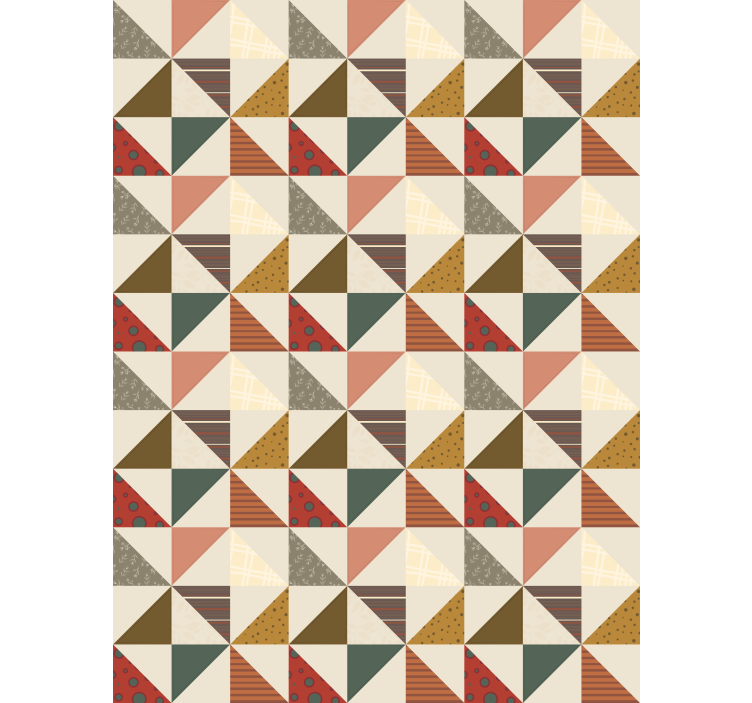 Patchwork geometric  More vintage roller blind - TenStickers