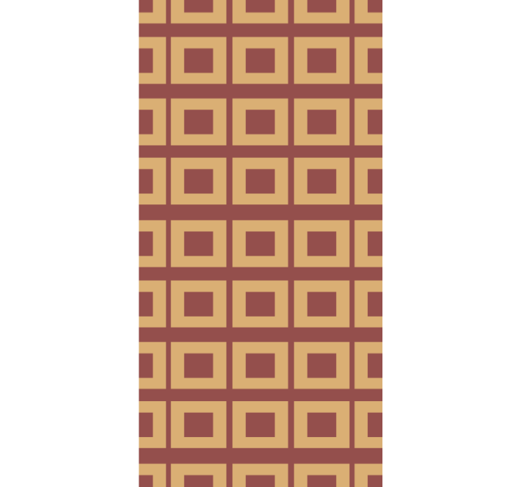 Geometric pattern orange squares pattern blind - TenStickers