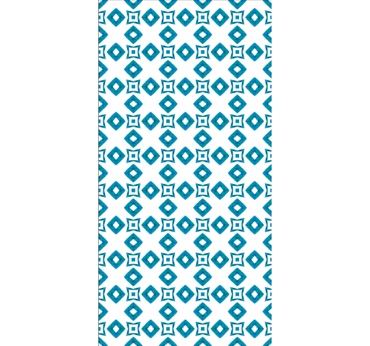 Geometric blue pattern blind kitchen - TenStickers