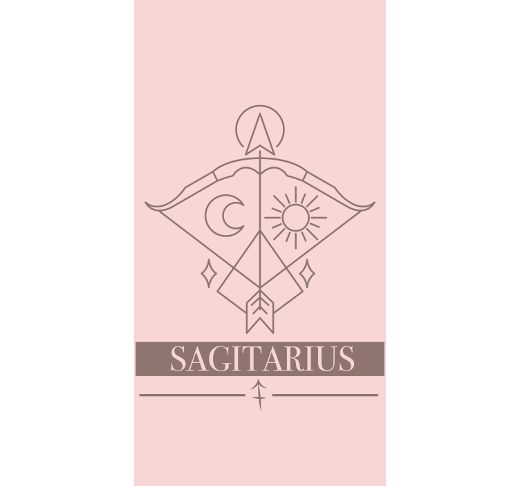 Sagittarius Symbol text blind - TenStickers