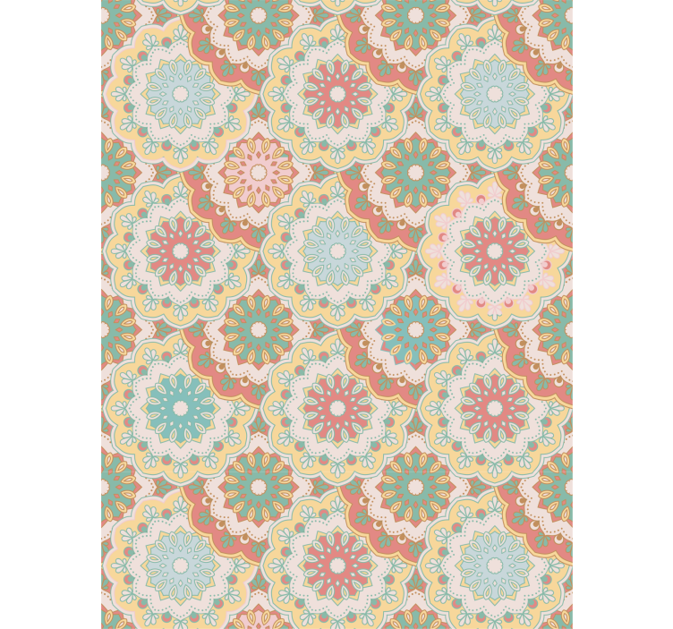 Fabric "Granny chic" style flower blind - TenStickers