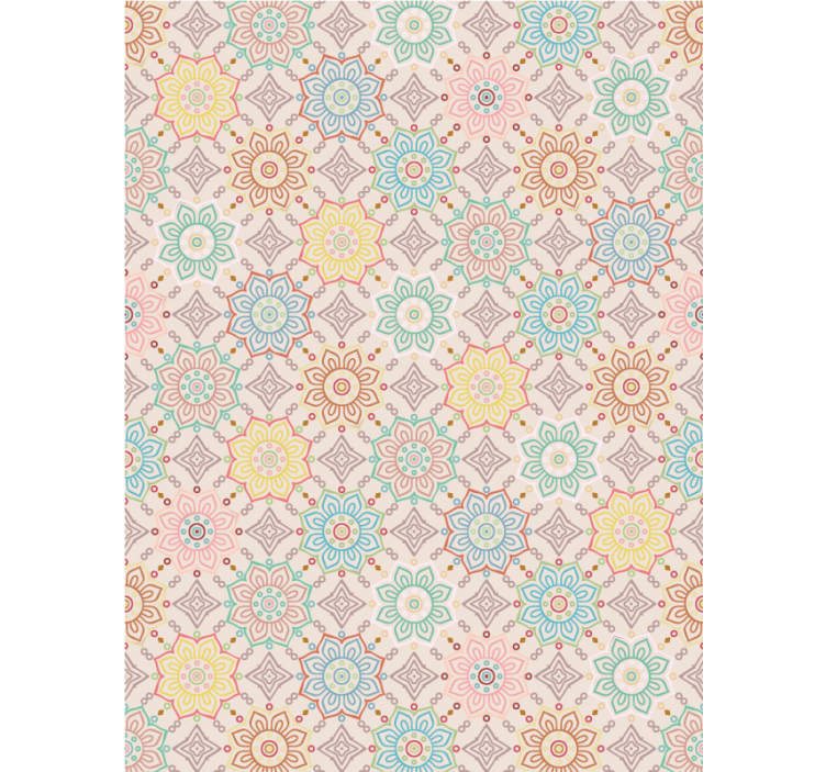 Vibrant Bloom Concept floral roller blind - TenStickers