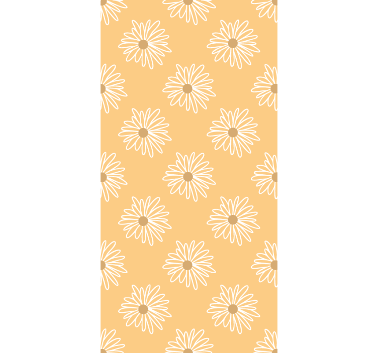Daisies silhouette Flowers and plant blind - TenStickers