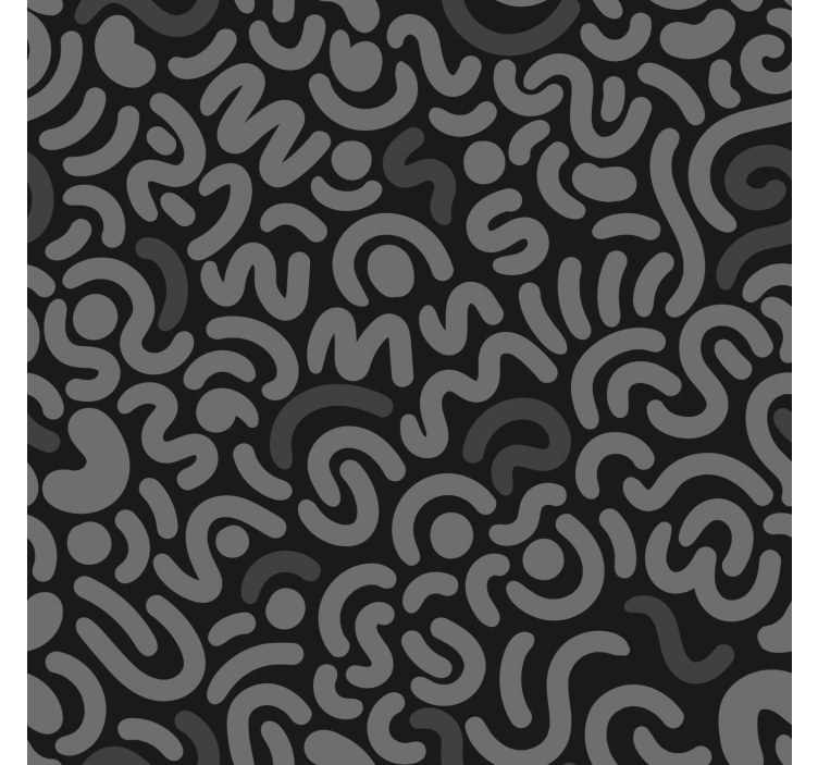 abstrac black rounded lines Living room blind - TenStickers