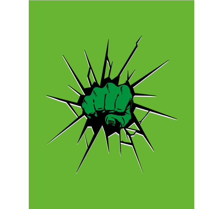 green fist Superhero blind - TenStickers
