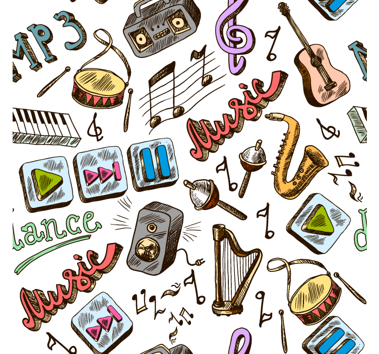 music pattern Fun blind - TenStickers