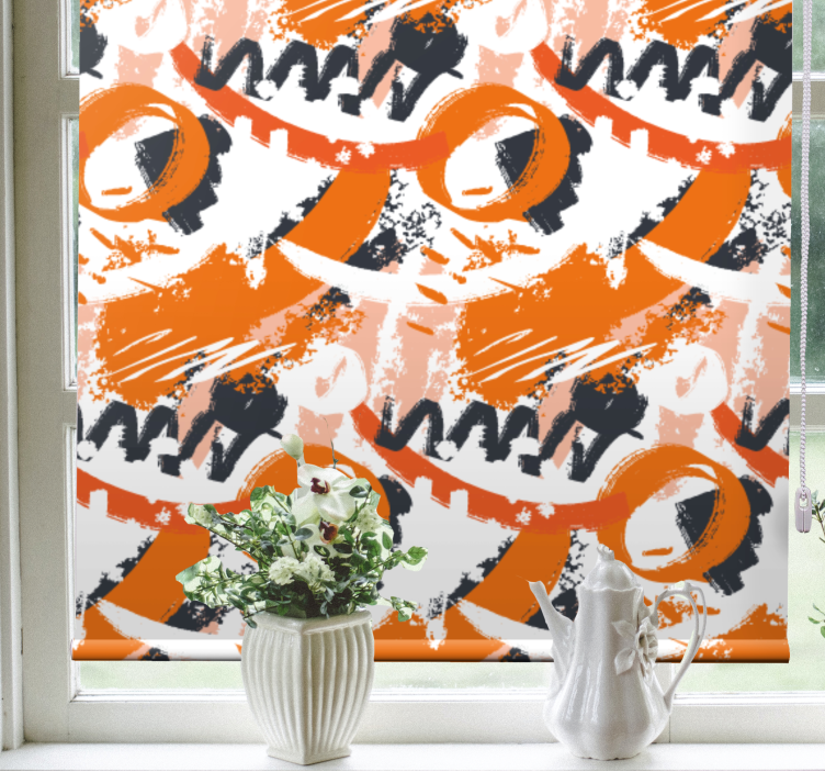 Abstract Circular Motif pattern roller blind - TenStickers