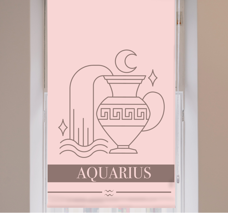 Aquarius zodiac symbol text blind - TenStickers