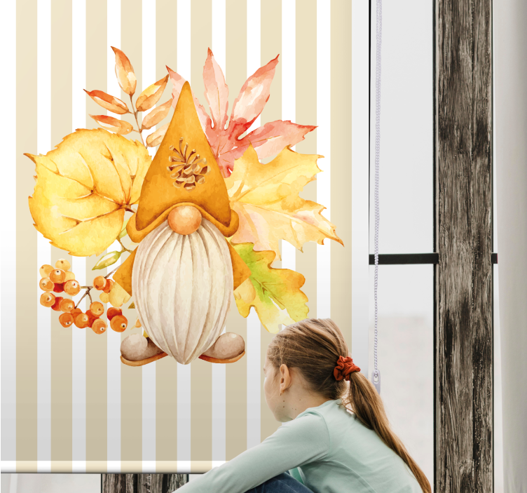 Autumn Gnome Display blind - TenStickers