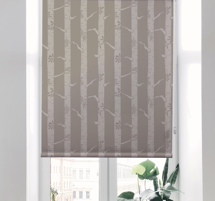 Birch brown pattern tree blind - TenStickers