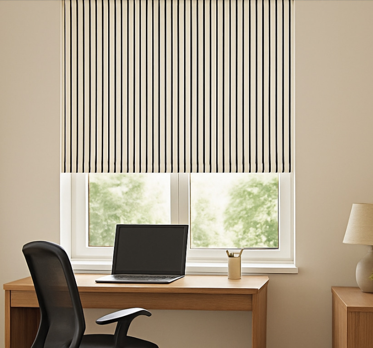 Blind office black vertical lines - TenStickers