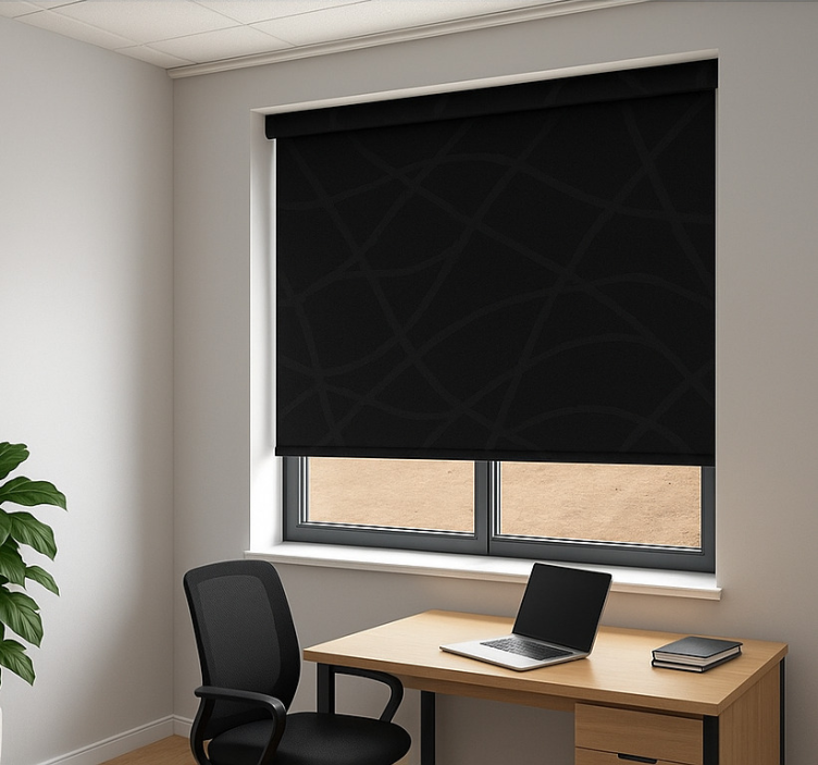 Blind office calming black - TenStickers
