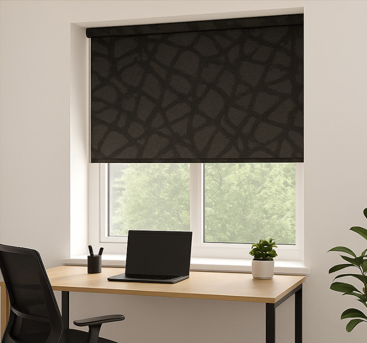 Blind office sheer black/grey - TenStickers