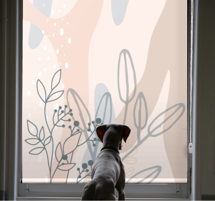 "Boho" floral illustration Flower blind - TenStickers