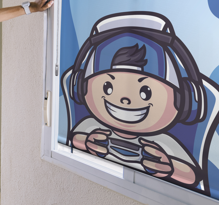 Boy gamer kids Geek blind - TenStickers