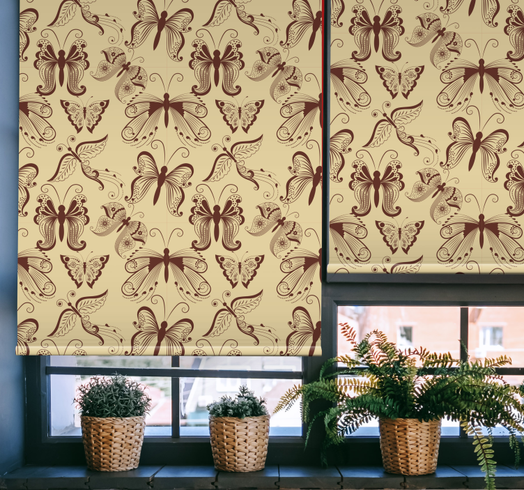 butterfly mehndi style Elegant blind - TenStickers