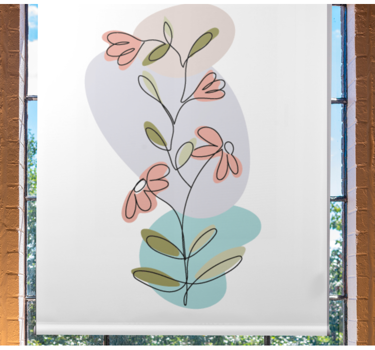 Charming Floral Stems blind flowers and plants - TenStickers