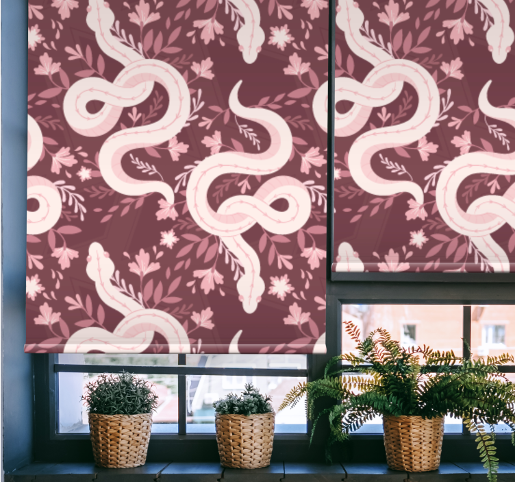 Coiling Serpents Floral animals blind - TenStickers