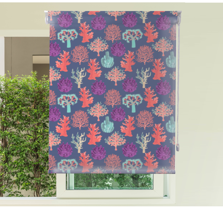 Colorful Coral Patterns blind flowers and plants - TenStickers