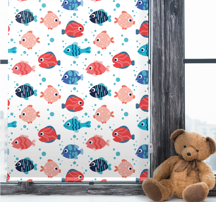 Colorful Fish Pattern animals blind - TenStickers