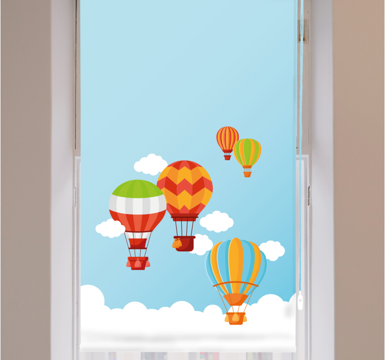 Colourful balloons flying on the sky Blind - TenStickers