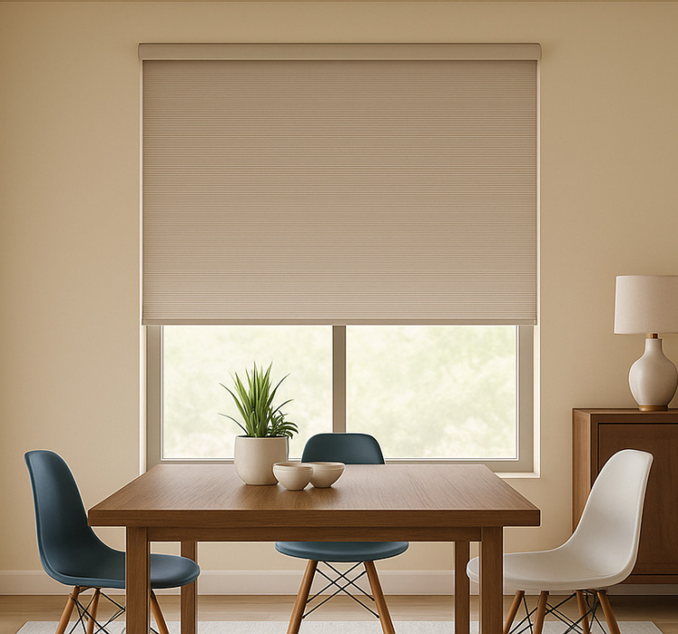 Cool beige monocolour dining room blind - TenStickers