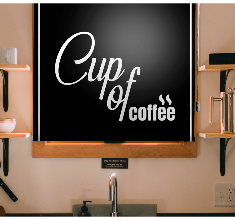 Cup of coffee blind kitchen - TenStickers