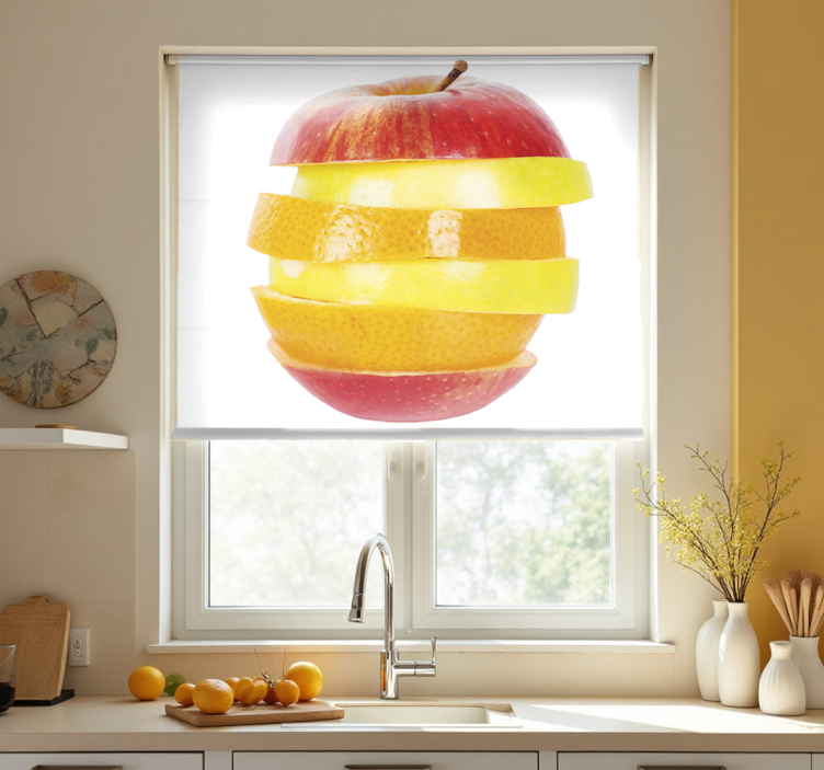 Cut apple  blind kitchen - TenStickers