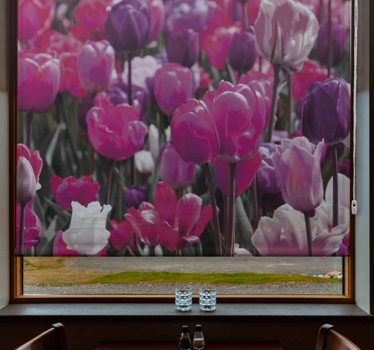 Different pink tulips Flower blind - TenStickers