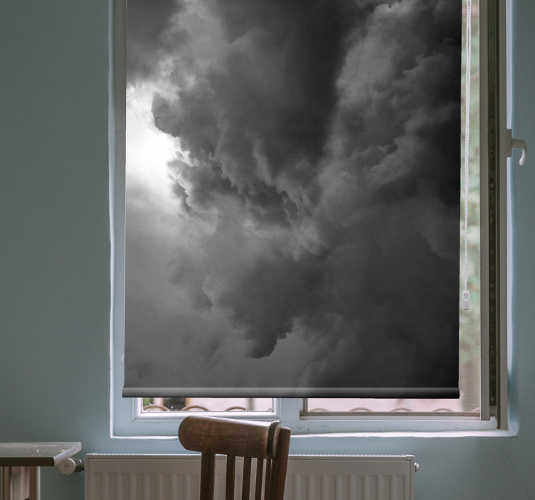 Dramatic storm formation cloud roller blind - TenStickers