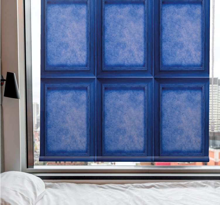 Elegant blue panels pattern roller blind - TenStickers