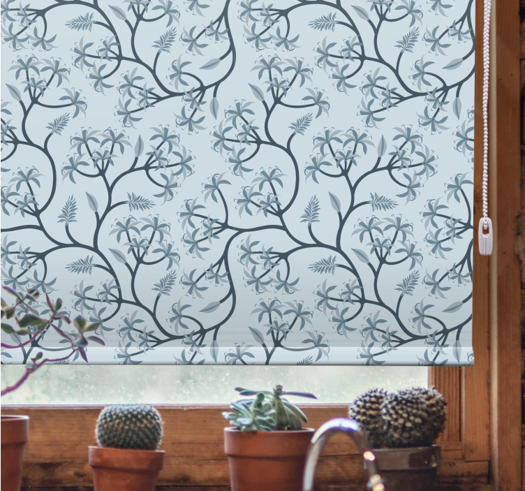 Elegant Botanical Pattern blind flowers and plants - TenStickers