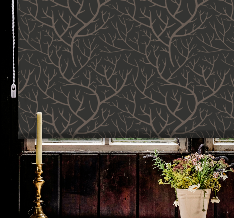 Elegant branch pattern tree blind - TenStickers
