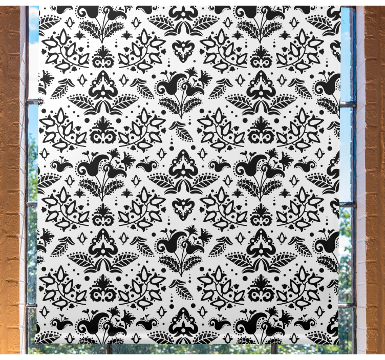 Elegant Floral Elements floral roller blind - TenStickers