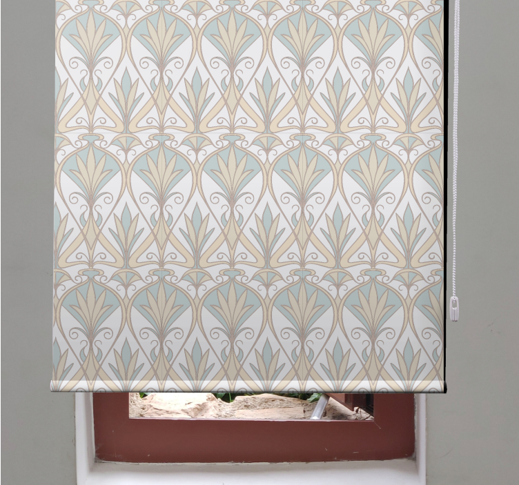 Grey plant motif elegant blind - TenStickers