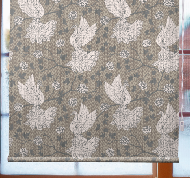 Swans beige design elegant blind - TenStickers