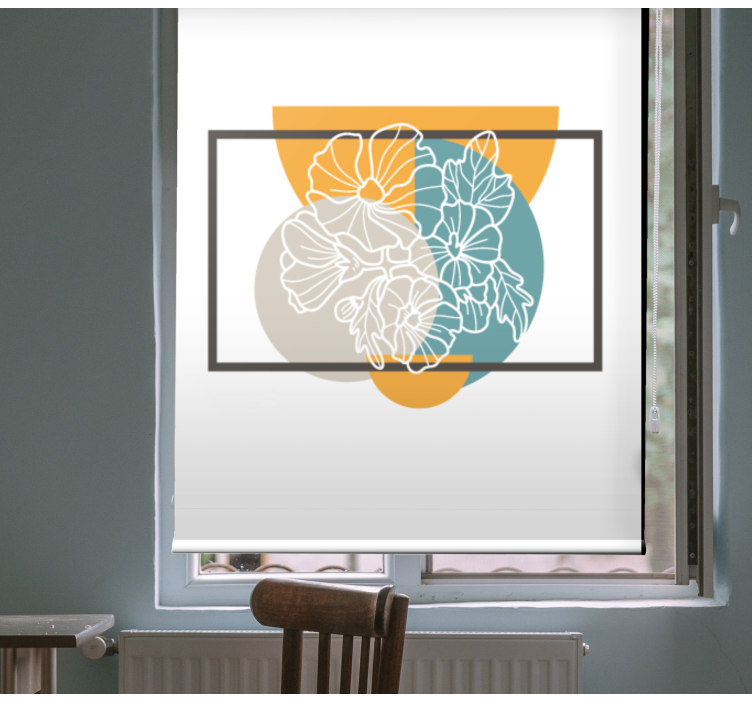 Minimalist abstract frame blind flowers and plants - TenStickers
