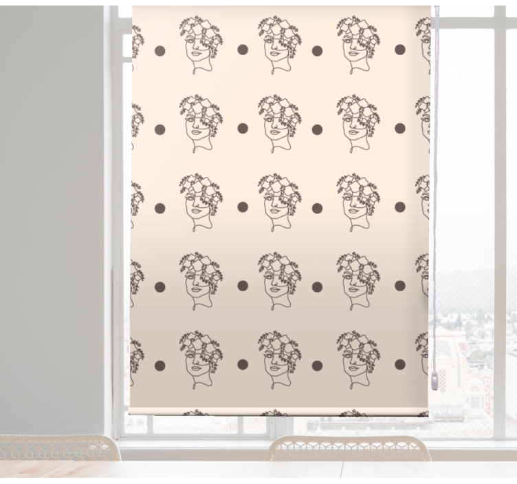 Floral Face Patterns art deco blind - TenStickers
