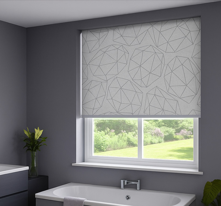 Gemstone silver gloss bathroom blind - TenStickers