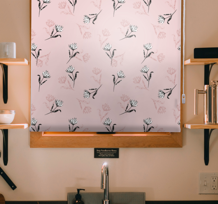 Gentle Blossom Motif blind flowers and plants - TenStickers