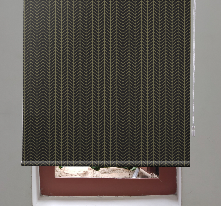 Geometric Leaf Motif pattern roller blind - TenStickers
