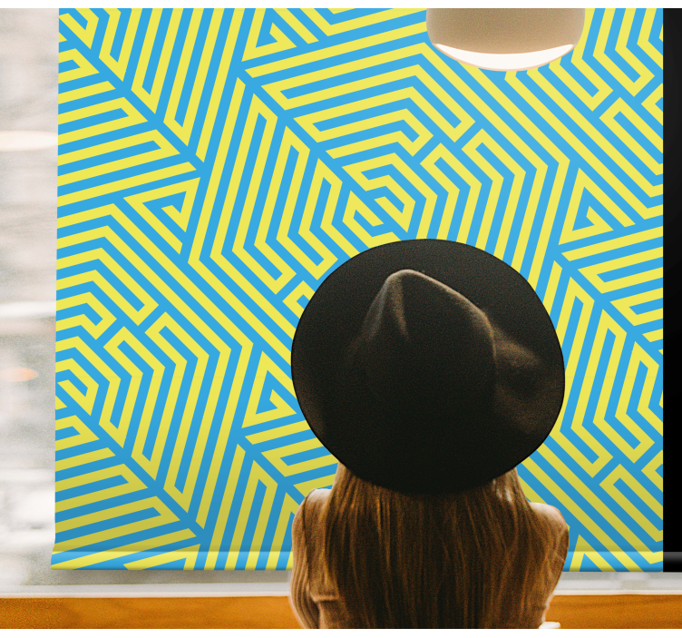 Geometric Linear Arrangement pattern roller blind - TenStickers