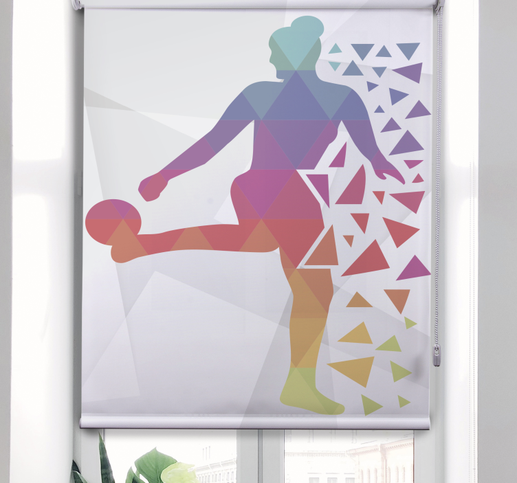 Geometric Soccer Player blind sports - TenStickers