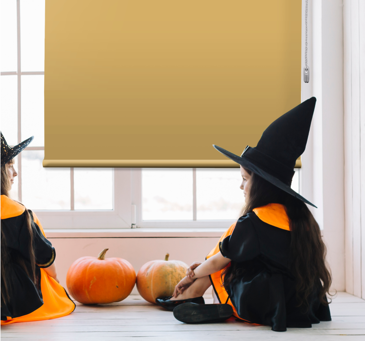 Golden beige colour blackout roller blind - TenStickers