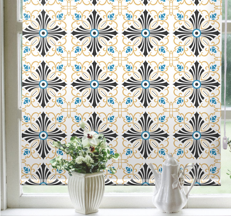 Graceful botanical motif blind kitchen - TenStickers