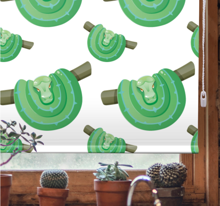Green Snakes Pattern animals blind - TenStickers