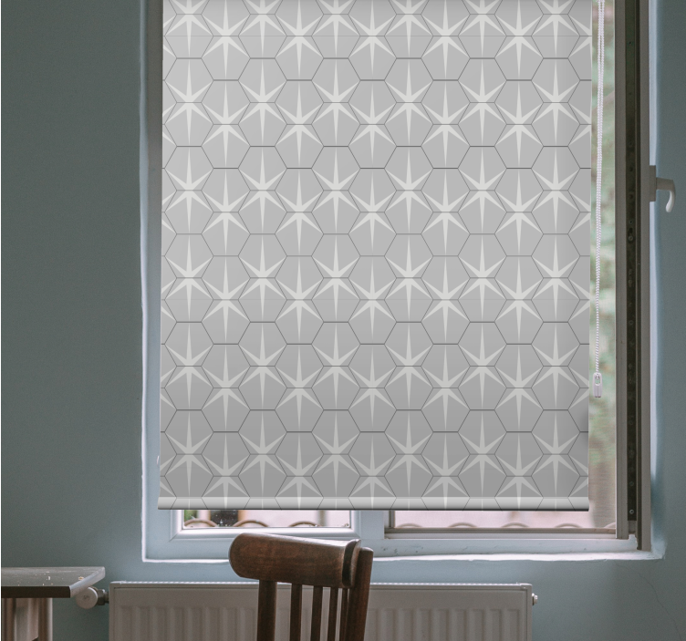 Grey sutble stars pattern roller blind - TenStickers