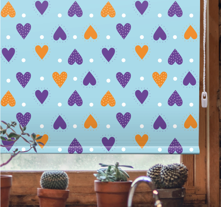 Blue heart pattern love blind - TenStickers